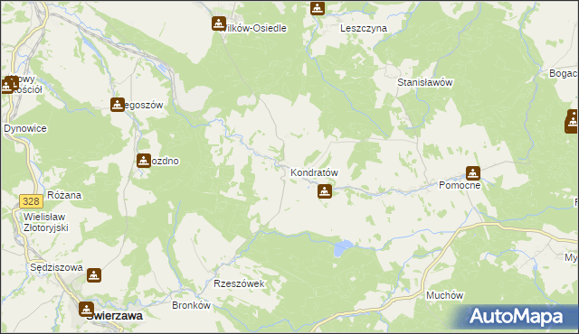 mapa Kondratów, Kondratów na mapie Targeo