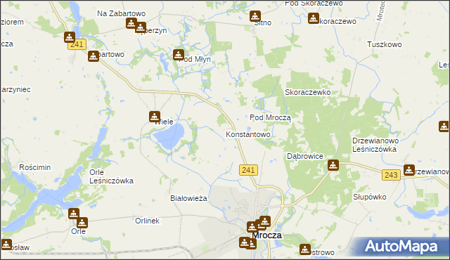 mapa Konstantowo gmina Mrocza, Konstantowo gmina Mrocza na mapie Targeo