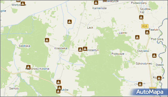 mapa Konstantyn, Konstantyn na mapie Targeo