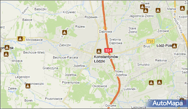 mapa Konstantynów Łódzki, Konstantynów Łódzki na mapie Targeo