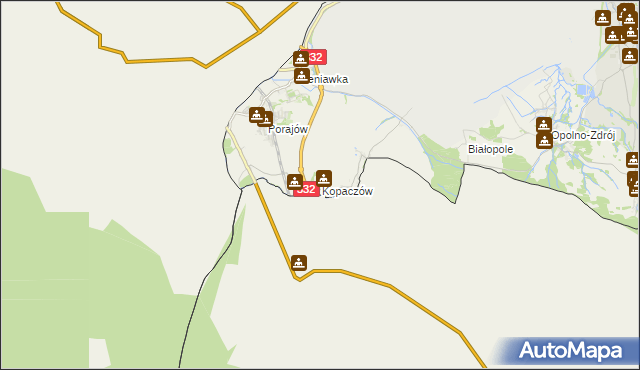 mapa Kopaczów, Kopaczów na mapie Targeo