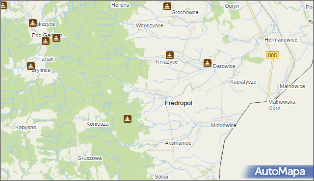 mapa Kormanice, Kormanice na mapie Targeo