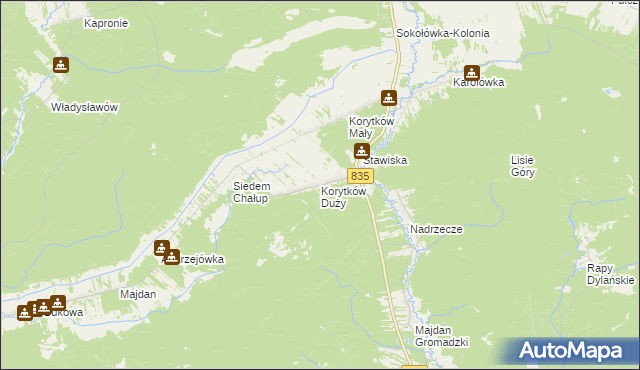 mapa Korytków Duży, Korytków Duży na mapie Targeo