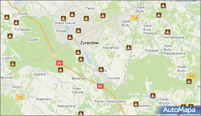 mapa Korytów A, Korytów A na mapie Targeo