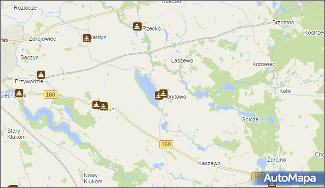 mapa Korytowo gmina Choszczno, Korytowo gmina Choszczno na mapie Targeo