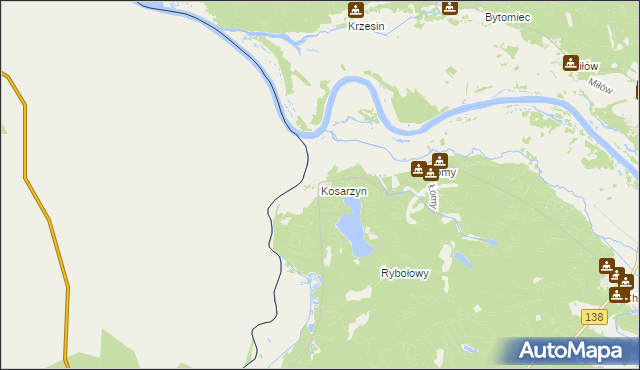 mapa Kosarzyn, Kosarzyn na mapie Targeo