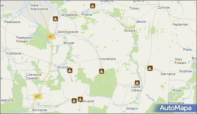 mapa Kościeliska, Kościeliska na mapie Targeo