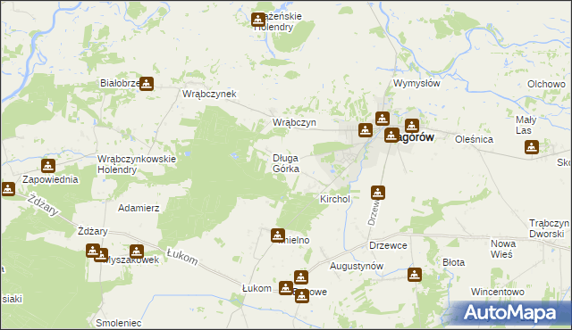 mapa Kościołków, Kościołków na mapie Targeo