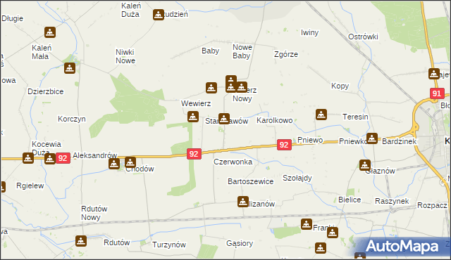 mapa Koserz-Osada, Koserz-Osada na mapie Targeo