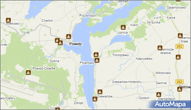 mapa Kosewo gmina Ostrowite, Kosewo gmina Ostrowite na mapie Targeo