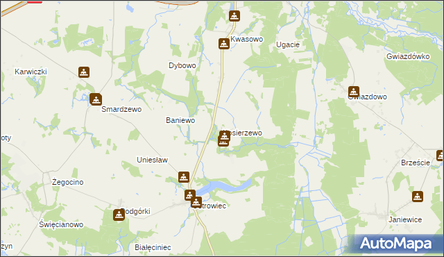 mapa Kosierzewo, Kosierzewo na mapie Targeo