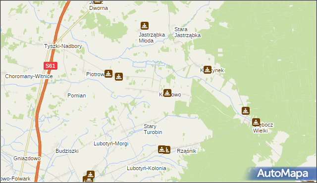 mapa Koskowo, Koskowo na mapie Targeo