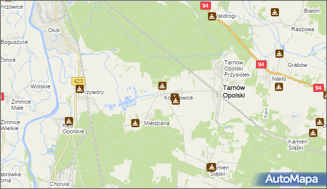 mapa Kosorowice, Kosorowice na mapie Targeo