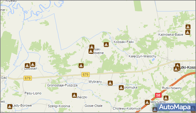 mapa Kossaki-Ostatki, Kossaki-Ostatki na mapie Targeo