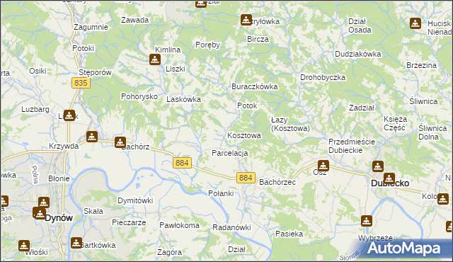 mapa Kosztowa, Kosztowa na mapie Targeo