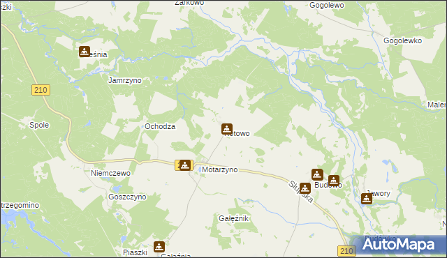 mapa Kotowo gmina Dębnica Kaszubska, Kotowo gmina Dębnica Kaszubska na mapie Targeo