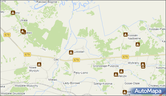 mapa Koty gmina Łomża, Koty gmina Łomża na mapie Targeo