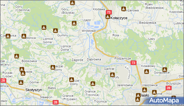 mapa Krajowice, Krajowice na mapie Targeo