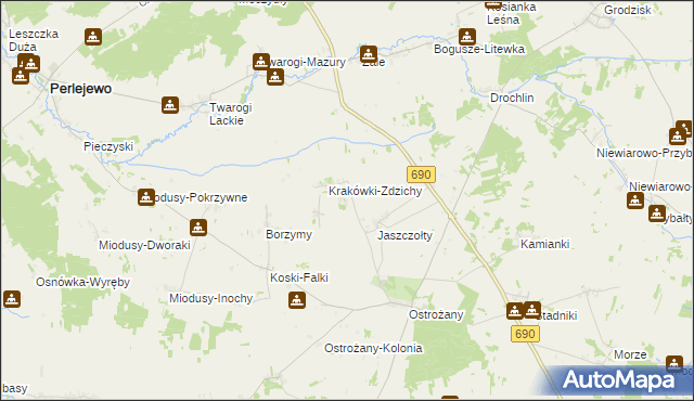 mapa Krakówki-Włodki, Krakówki-Włodki na mapie Targeo