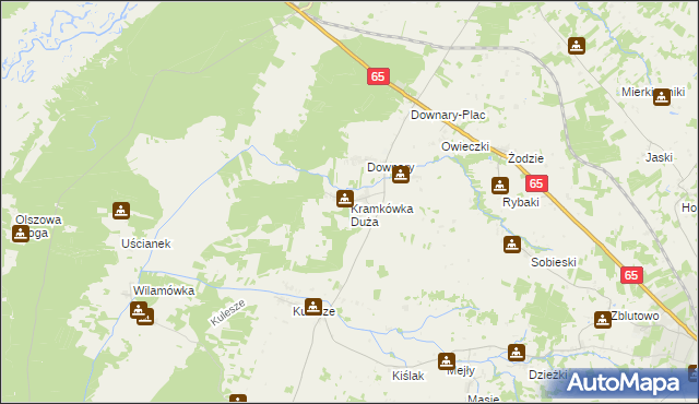 mapa Kramkówka Duża, Kramkówka Duża na mapie Targeo