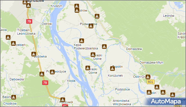 mapa Kraski Dolne, Kraski Dolne na mapie Targeo