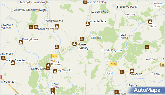 mapa Krasowo-Siódmaki, Krasowo-Siódmaki na mapie Targeo