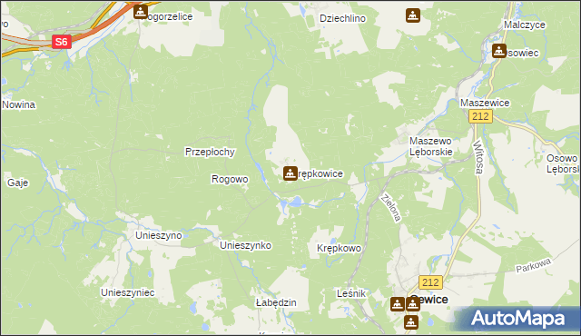 mapa Krępkowice, Krępkowice na mapie Targeo