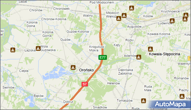 mapa Krogulcza Sucha, Krogulcza Sucha na mapie Targeo