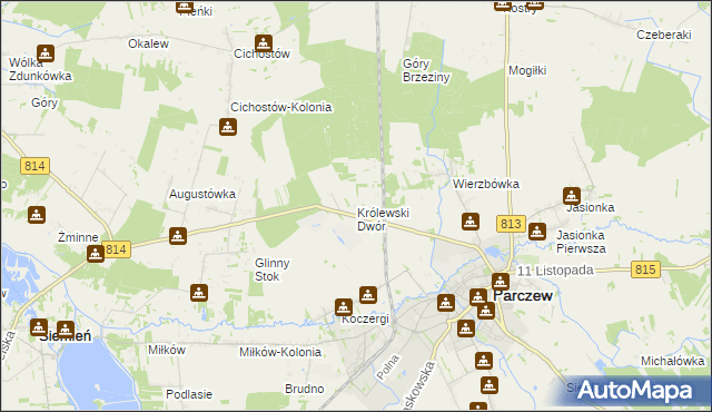 mapa Królewski Dwór, Królewski Dwór na mapie Targeo