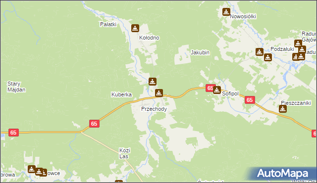 mapa Królowy Most, Królowy Most na mapie Targeo