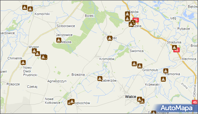 mapa Kromołów, Kromołów na mapie Targeo