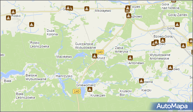 mapa Krucz, Krucz na mapie Targeo