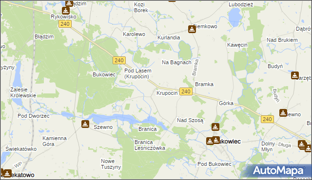 mapa Krupocin, Krupocin na mapie Targeo