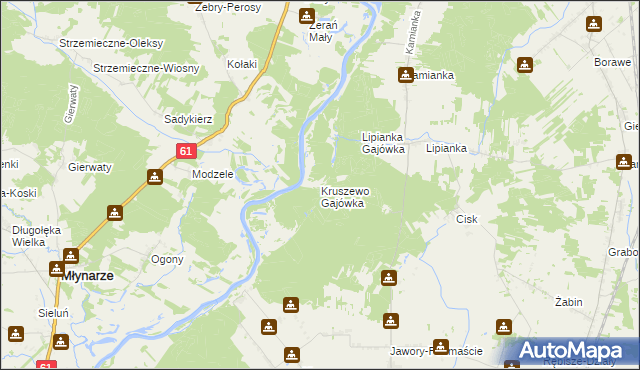 mapa Kruszewo Gajówka, Kruszewo Gajówka na mapie Targeo