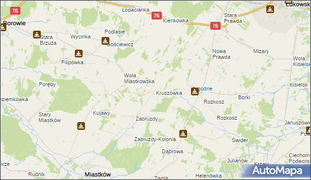 mapa Kruszówka, Kruszówka na mapie Targeo