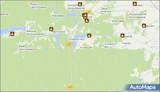 mapa Kruteczek, Kruteczek na mapie Targeo