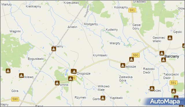 mapa Krymławki, Krymławki na mapie Targeo