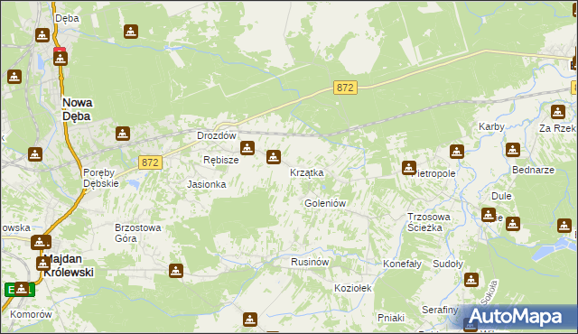 mapa Krzątka, Krzątka na mapie Targeo