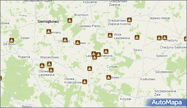 mapa Krzeczanowo, Krzeczanowo na mapie Targeo