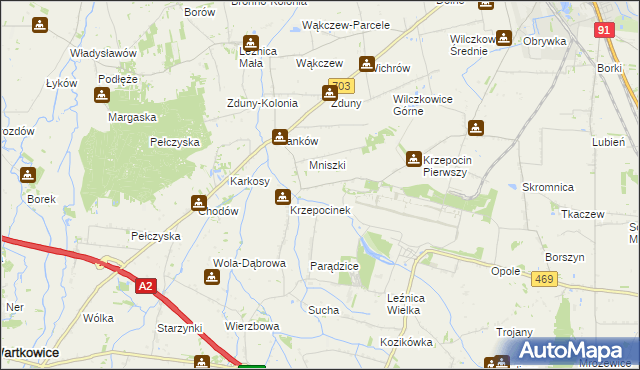 mapa Krzepocin Drugi, Krzepocin Drugi na mapie Targeo
