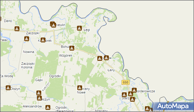 mapa Krzyczew, Krzyczew na mapie Targeo