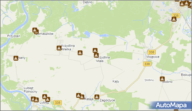 mapa Krzydlina Mała, Krzydlina Mała na mapie Targeo