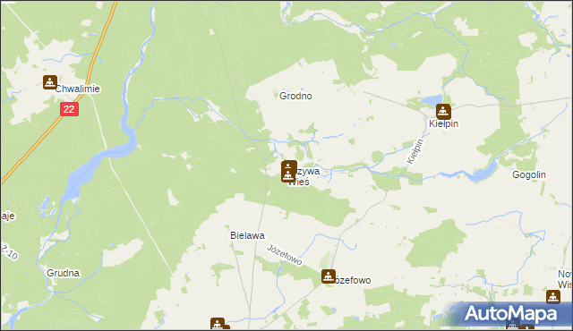 mapa Krzywa Wieś, Krzywa Wieś na mapie Targeo