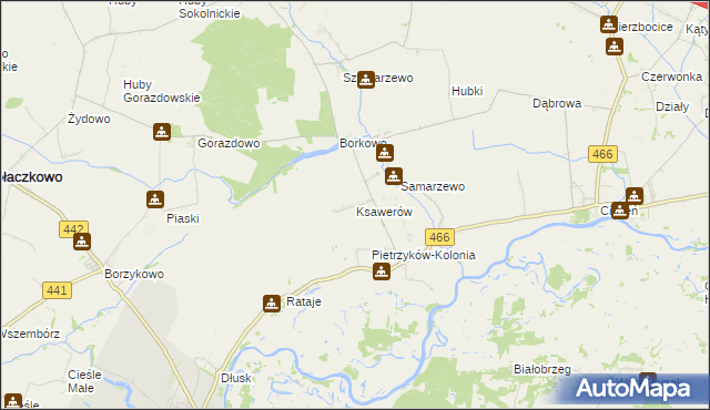 mapa Ksawerów gmina Pyzdry, Ksawerów gmina Pyzdry na mapie Targeo