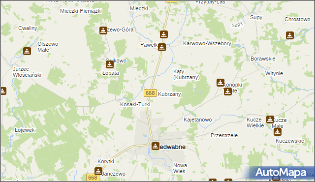 mapa Kubrzany, Kubrzany na mapie Targeo