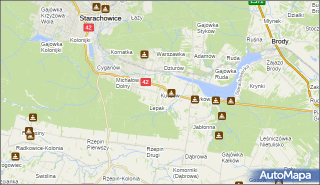 mapa Kuczów, Kuczów na mapie Targeo