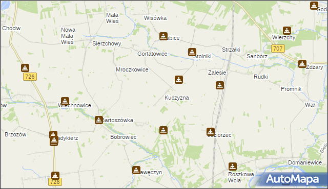 mapa Kuczyzna, Kuczyzna na mapie Targeo