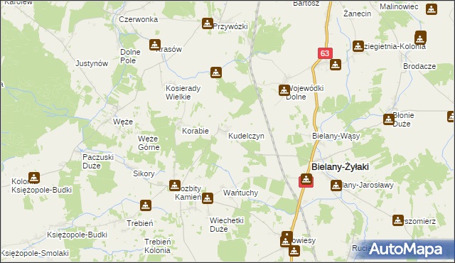 mapa Kudelczyn, Kudelczyn na mapie Targeo