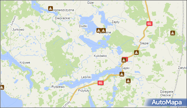 mapa Kukówko, Kukówko na mapie Targeo