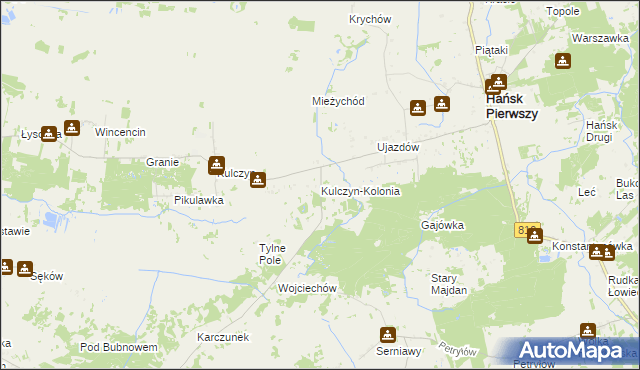 mapa Kulczyn-Kolonia, Kulczyn-Kolonia na mapie Targeo